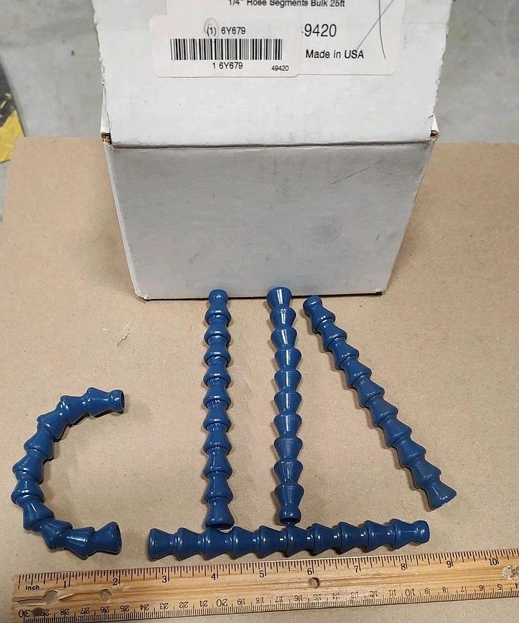 NEW Lot Of 55 Loc-Line 49420 1/4" X 6" BLUE Hose Segments Bulk OVER 25 Ft