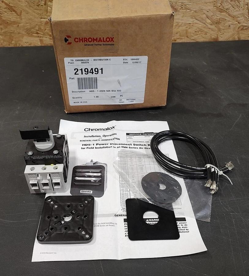 NEW in box Chromalox HDS-1 219491 Field Installable Disconnect Switch
