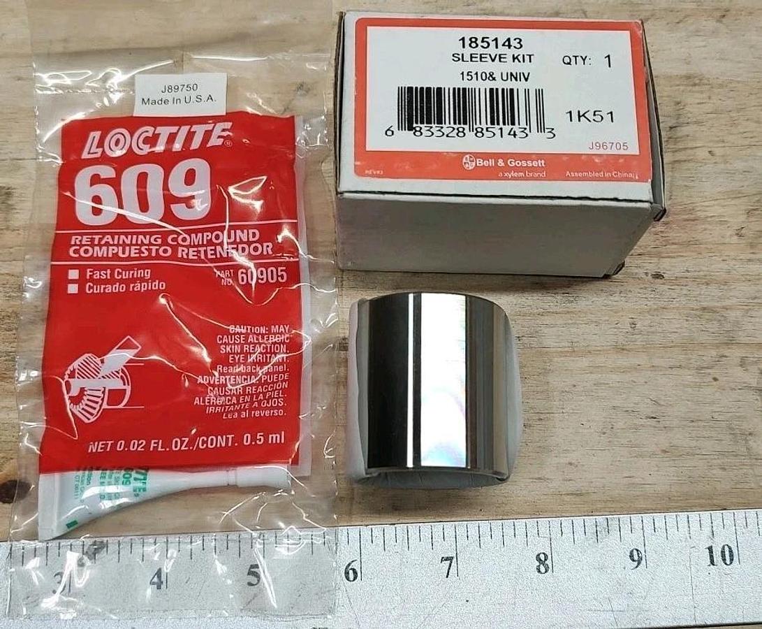 NEW Bell & Gossett 185143 Stainless Steel Shaft Sleeve Kit 1510 Replaces 185142