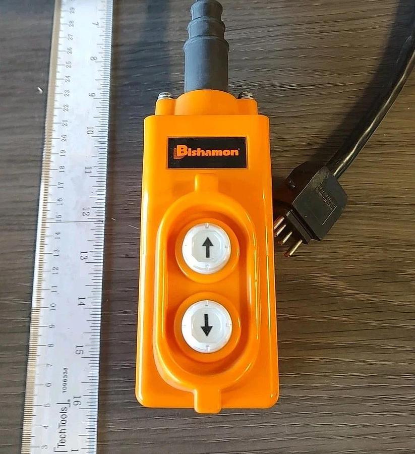 NEW Bishamon Conductix Wampfler 35244 Pendant 10ft 2 Button Control 4-pin Plug