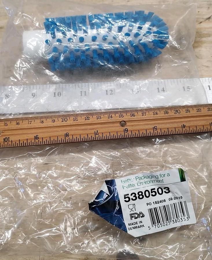 NEW Vikan 5380503 2" Pipe Cleaning Brush Head Blue, Stiff