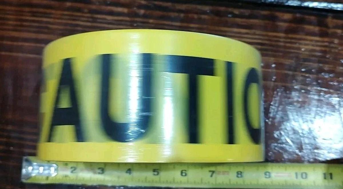 NEW SPECFIT 11522357 YELLOW VINYL CAUTION BARRICADE SAFETY TAPE 3" X 1000' ROLL
