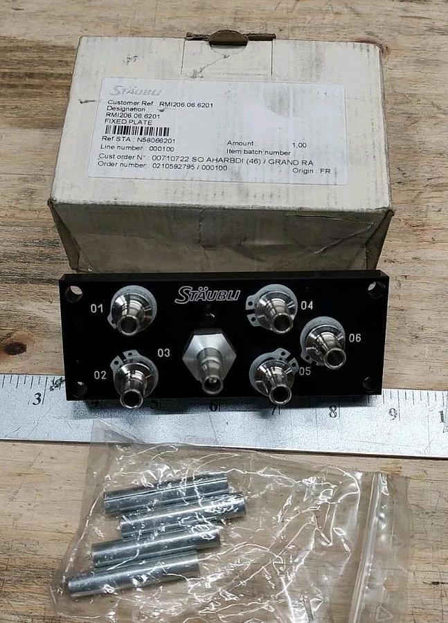 NEW Staubli RMI206.06.6201 Manual Multi-Coupling Fixed Plate Temperature Control