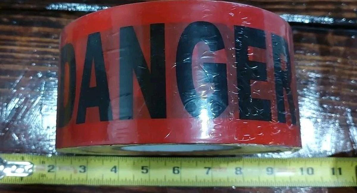 BRAND NEW Specfit 11522356 3" X 1000ft RED DANGER DO NOT ENTER Barricade TAPE