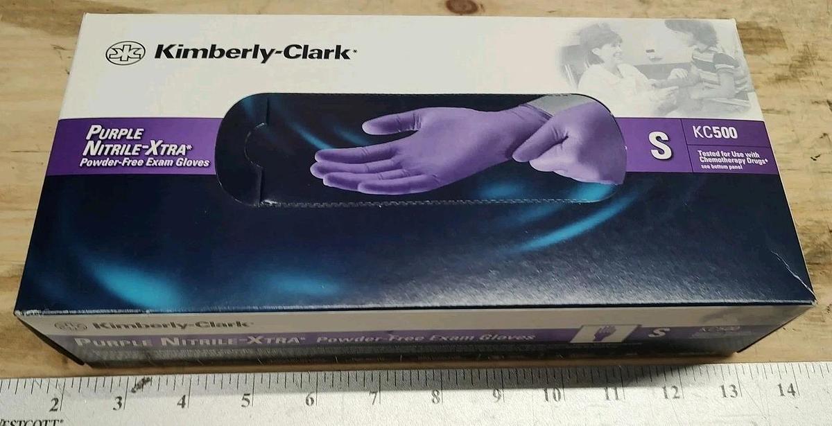 NEW Box Of 50 KIMBERLY CLARK KC500 50601 SMALL 12" PURPLE NITRILE-XTRA GLOVES