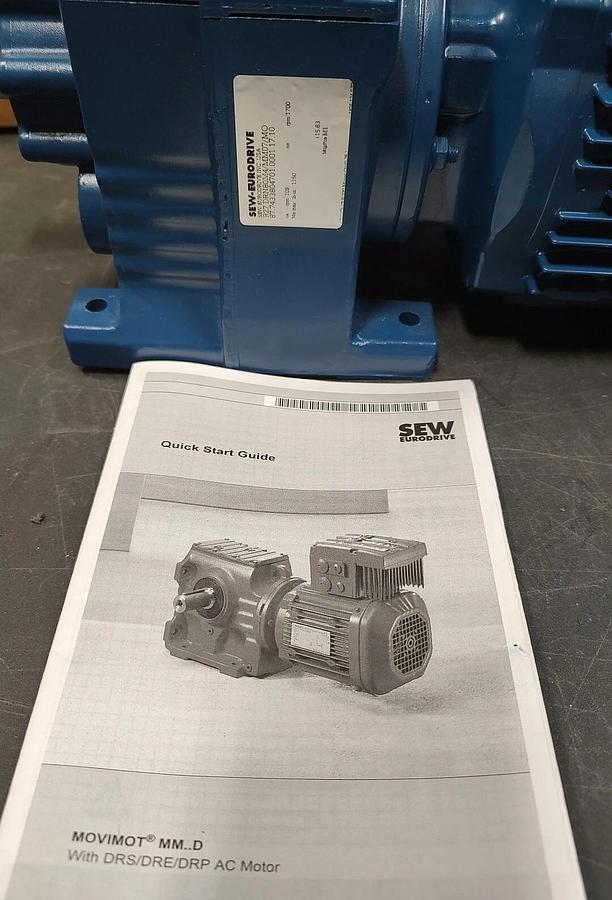 NOS Sew Euro MOVIMOT R27 DRN80M4 MM07 MO Gearmotor 109rpm 3ph 1hp 330/500VAC