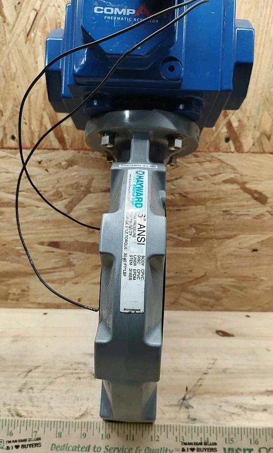NEW Hayward 3" Flow Control PCSBYV113EA9 Butterfly Valve w/Compact Air Actuator