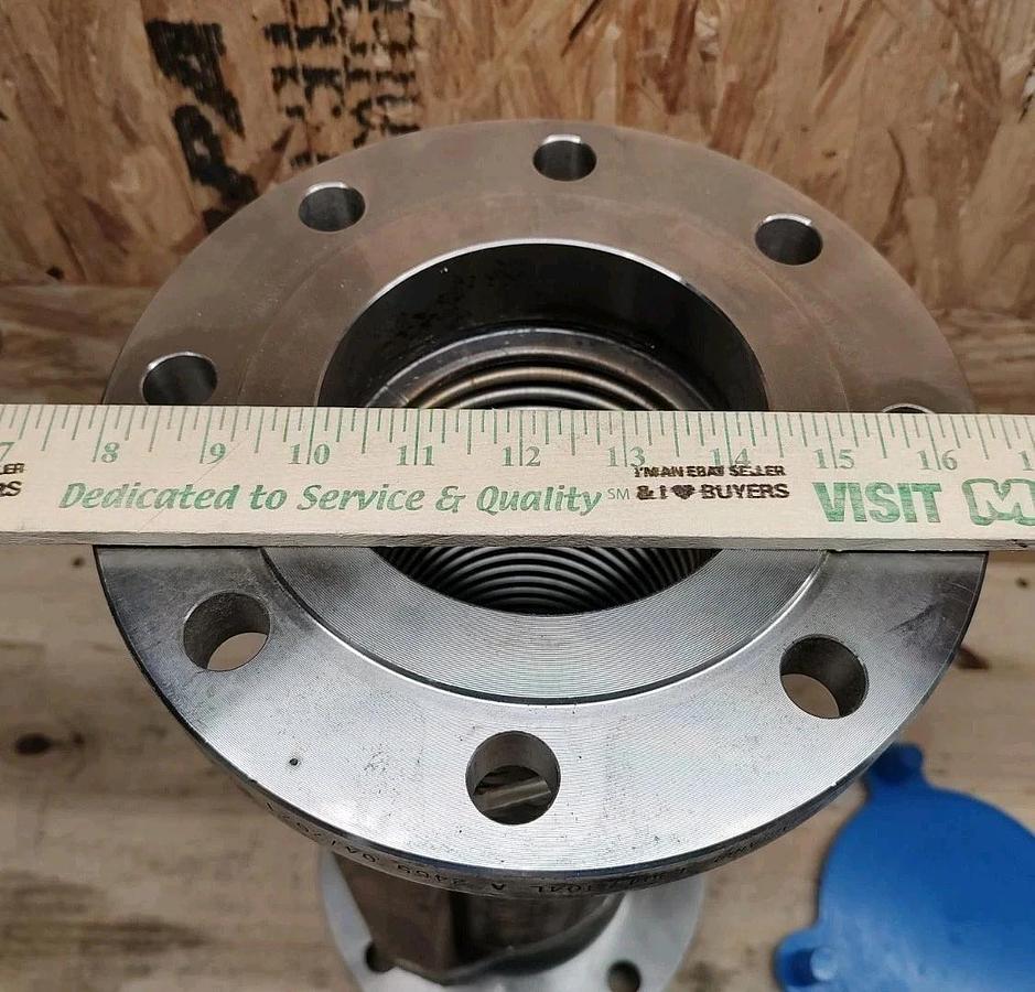 NEW 4" X 18" 150# Flanged 304 Stainless Braided Flex Hose Pipe Expansion Joint