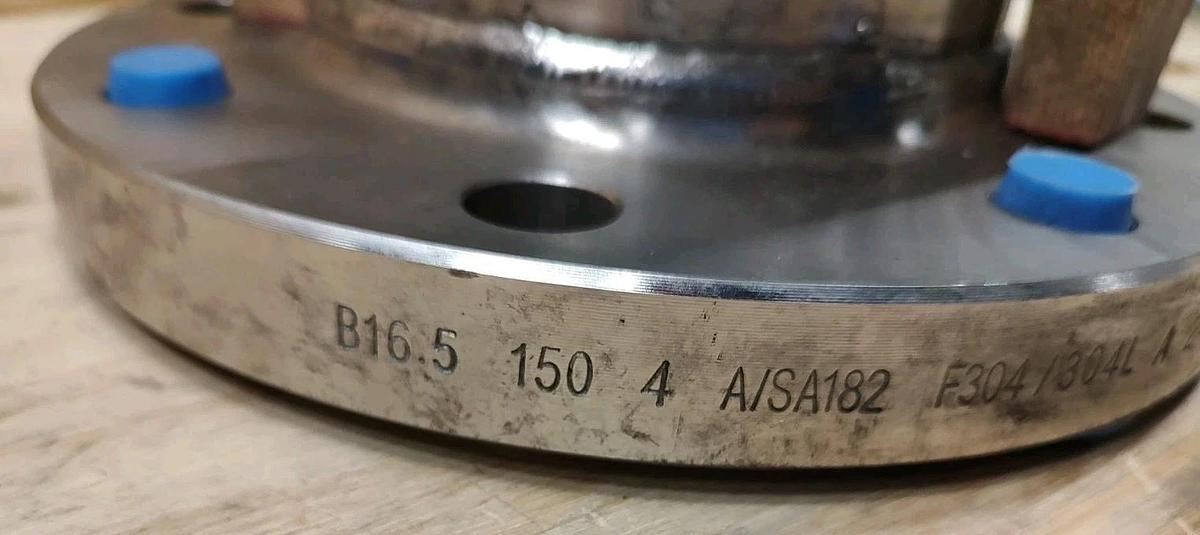 NEW 4" X 18" 150# Flanged 304 Stainless Braided Flex Hose Pipe Expansion Joint