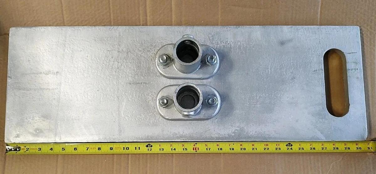NEW GGS Guardrail System Base,30 in L x10 in x 70lb temporary guard rail 10K030