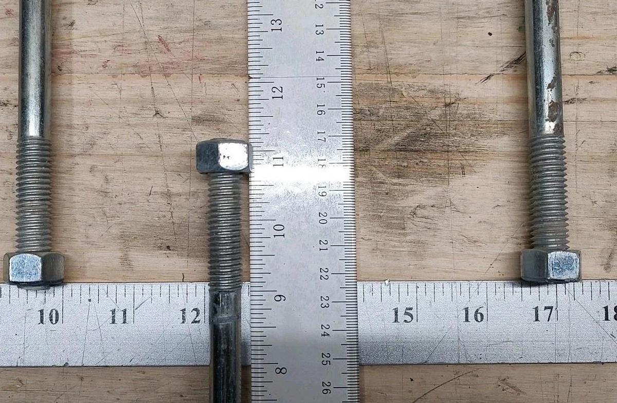 LOT Of 2 NEW 6" Pipe U-Bolt 1/2"-13 Thread Carbon Steel