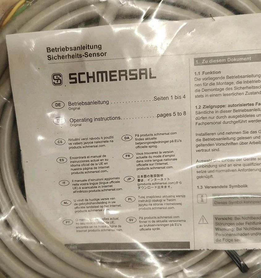 NEW Schmersal 103000648 Magnetic Safety Sensor BNS 40S-12ZG 5 meters long