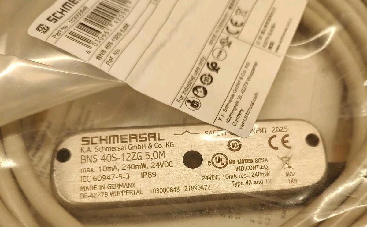 NEW Schmersal 103000648 Magnetic Safety Sensor BNS 40S-12ZG 5 meters long