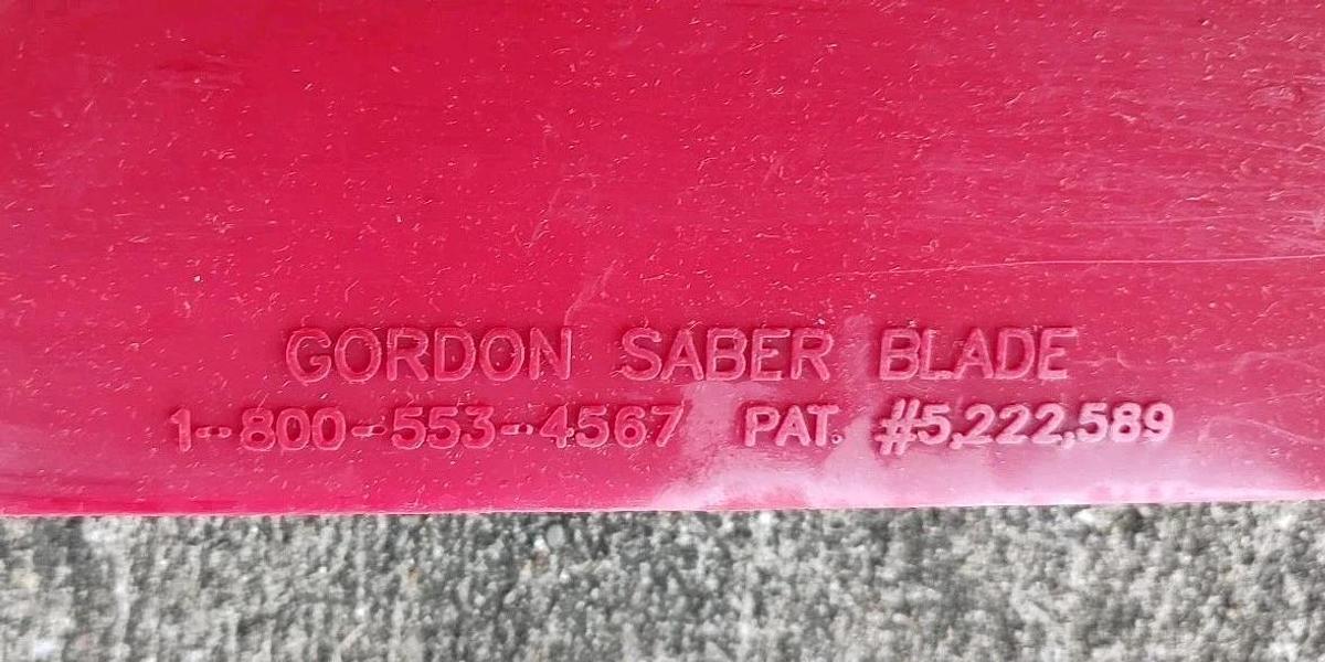 NOS Gordon Saber Blade For 60” conveyor  belt cleaner / scraper RED 58" Long
