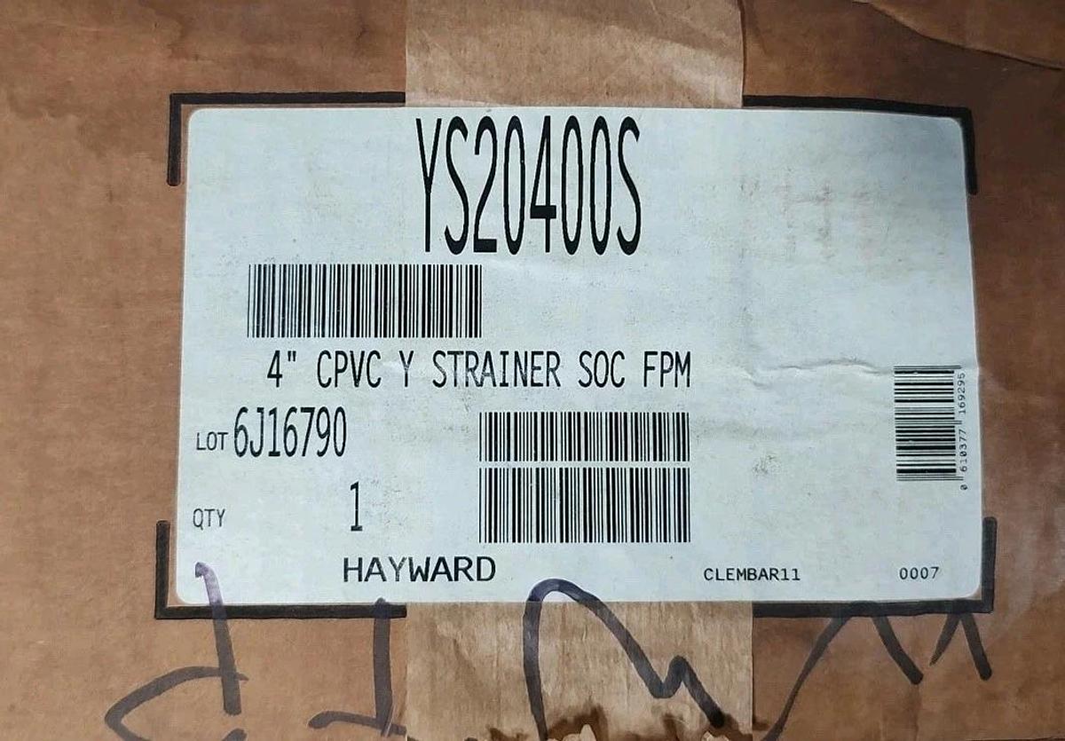 NEW Hayward YS20400S 4" CPVC Y Strainer SOC FPM