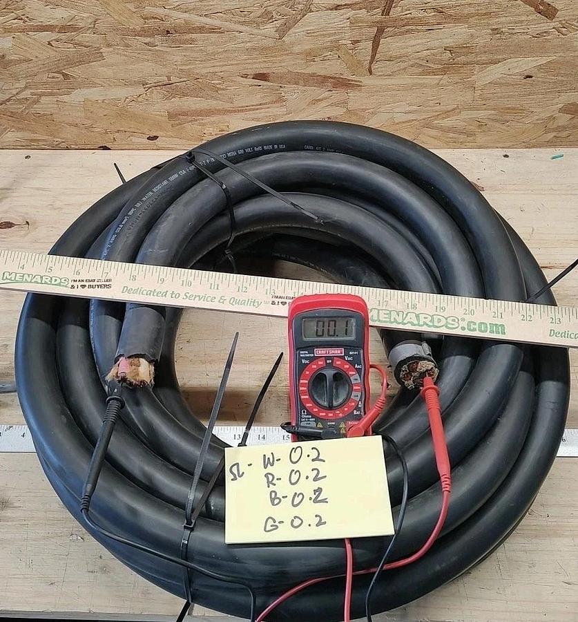 Lot Of 36FT Carol 4/C 2awg SOOW  Portable Power Cable P-7K-123033 MSHA 600V CU