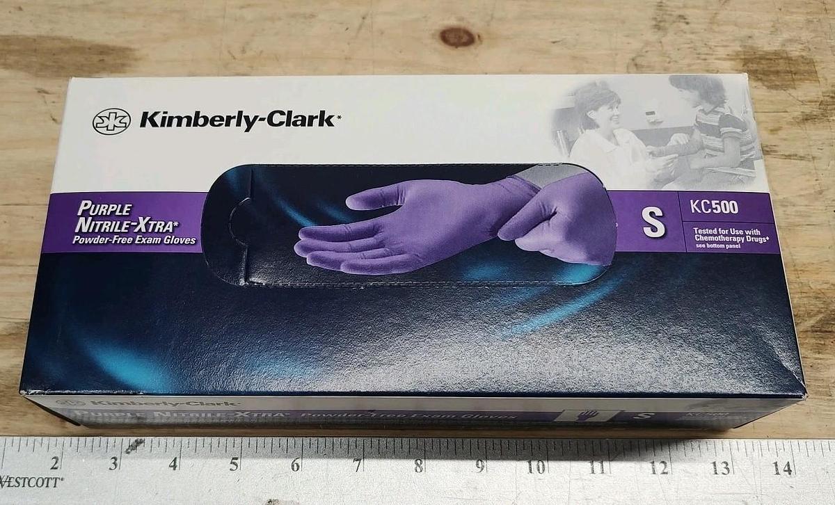 NEW Box Of 50 KIMBERLY CLARK KC500 50601 SMALL 12" PURPLE NITRILE-XTRA GLOVES