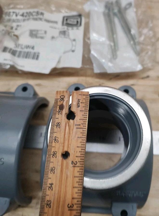 NEW Spears 867V-420CSR Clamp-on Pipe Saddle 4" Pipe X 2" NPT Outlet CPVC 3EDW4