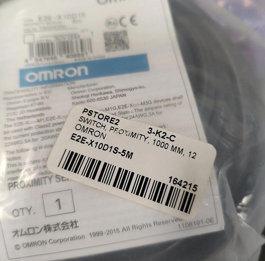 NEW Omron E2E-X10D1S-5M 5m cord M30 Cylinder Prox Switch 12-24VDC 10mm detect A3