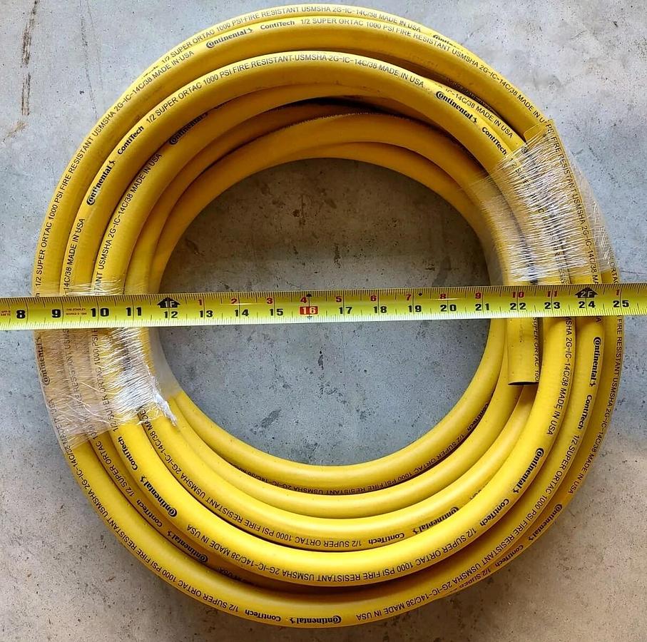 NEW Lot of 50FT 1/2" YELLOW Continental ContiTech 20024051 Super Ortac® 1000psi