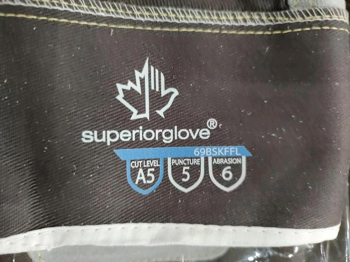 NEW Superior Glove Endura 69BSKFFL LARGE Size 9 Leather Fitters w/Kevlar liner