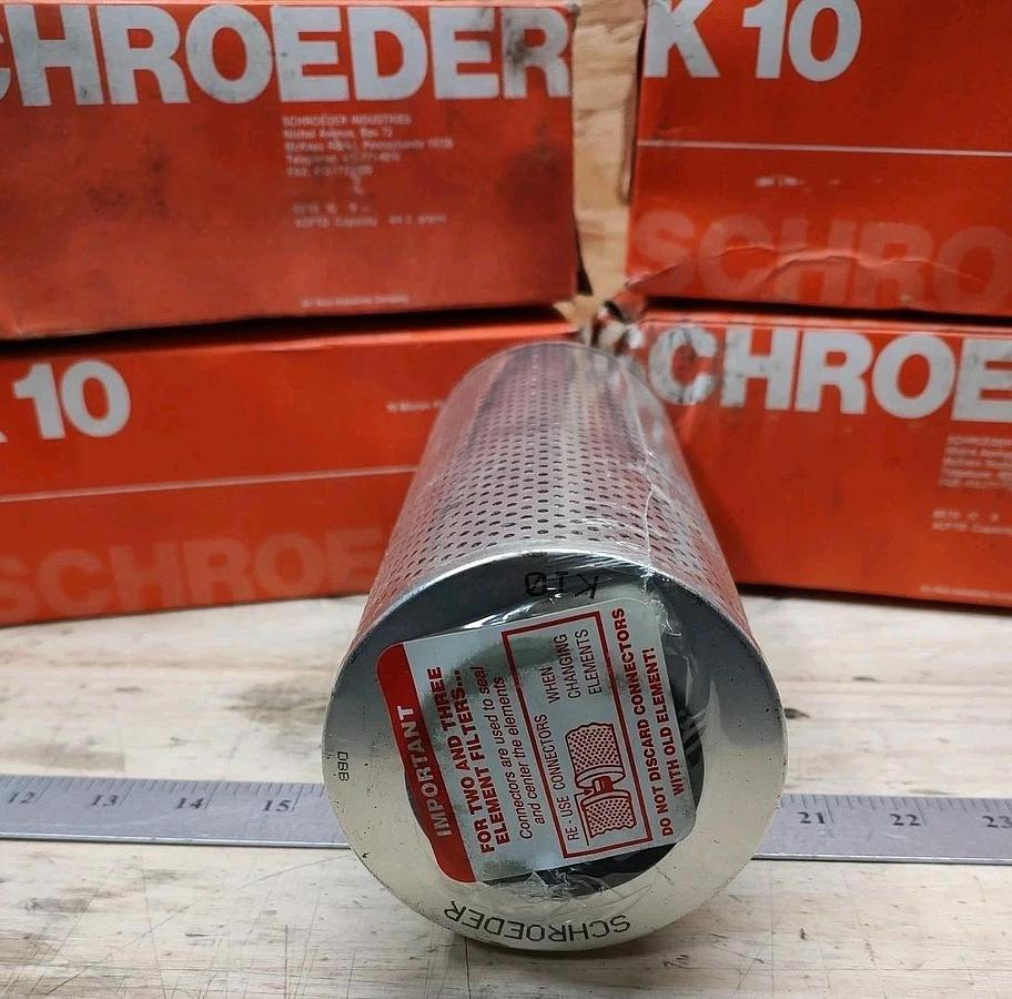 NOS SEALED LOT OF 4 SCHROEDER K10 - 10 Micron FILTER ELEMENTS