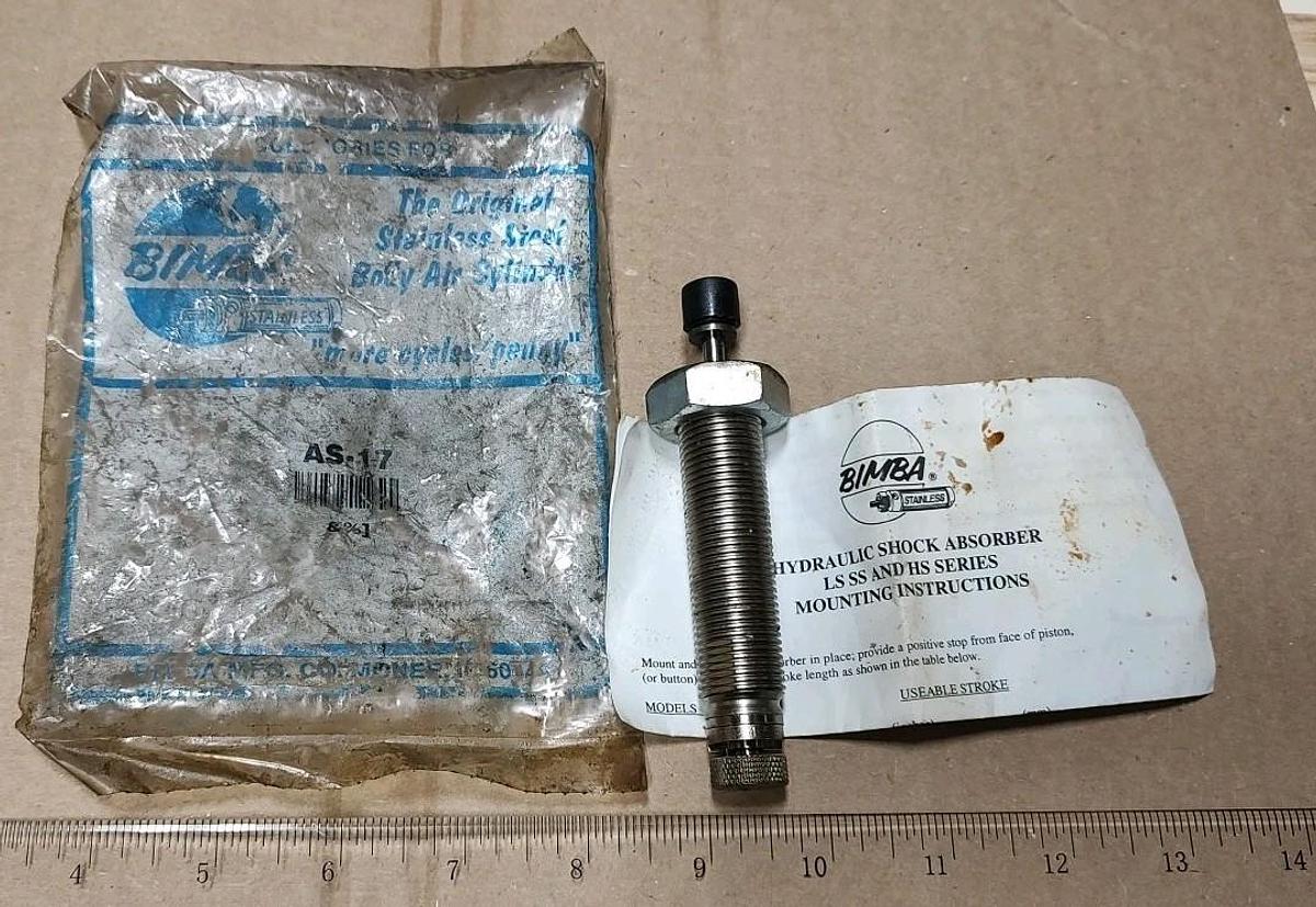 NOS BIMBA AS-17 Hydraulic Shock Absorber 22mm (0.88"") MAX Stroke