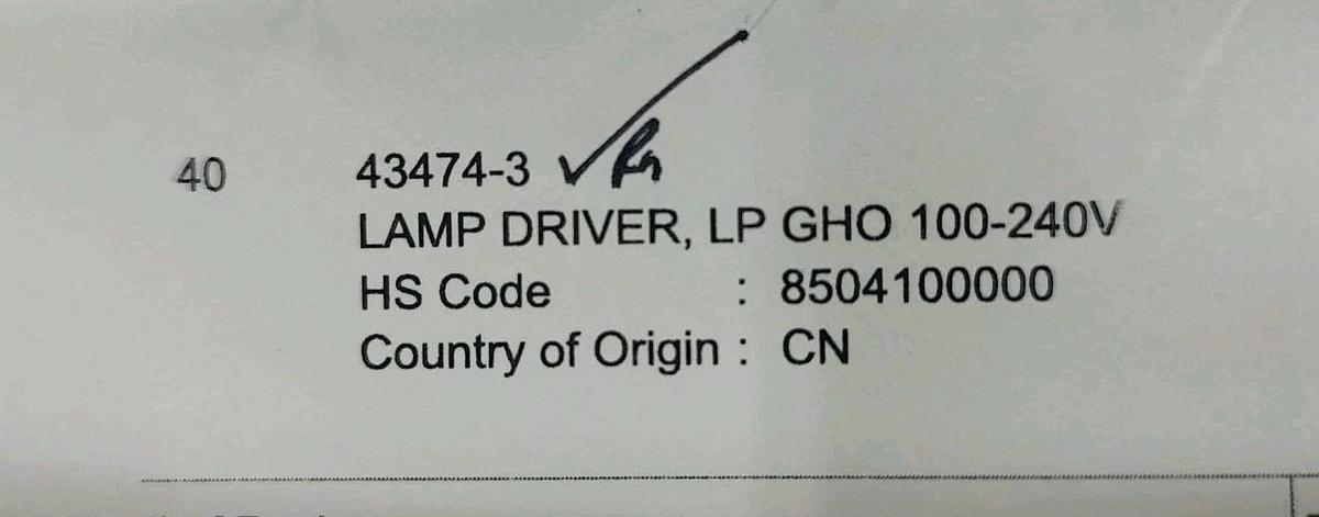 AQUAFINE 43474-3 Lamp Driver Input 100-240VAC Output 289VAC BALLAST
