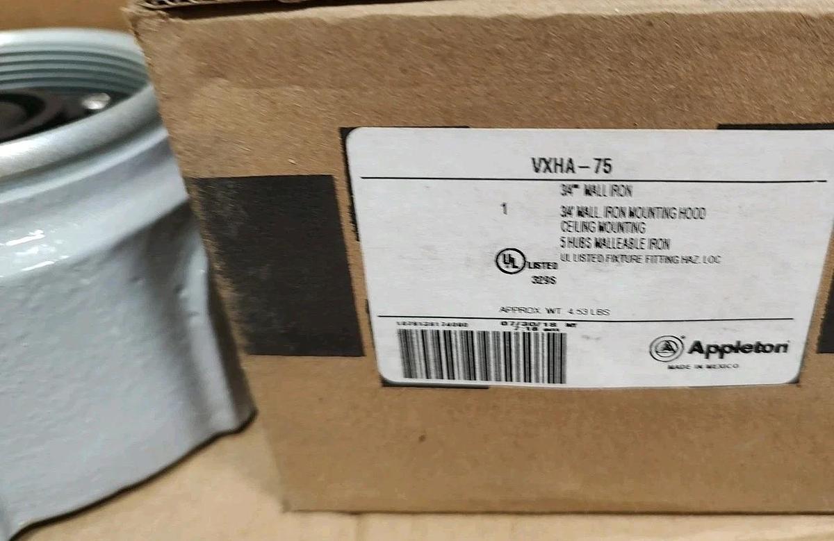 NEW Emerson Appleton VXHA-75 Malleable Iron 3/4" Ceiling Mounting 5 Hubs