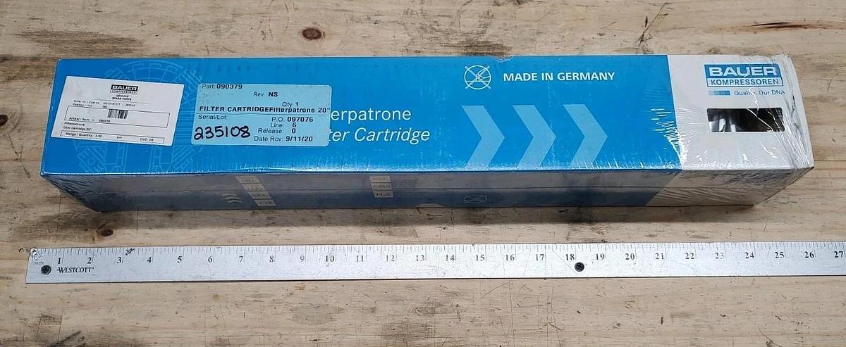 NEW BAUER KOMPRESSOREN Filter 090379 For Filter system P40/P4120" For Oil/Water
