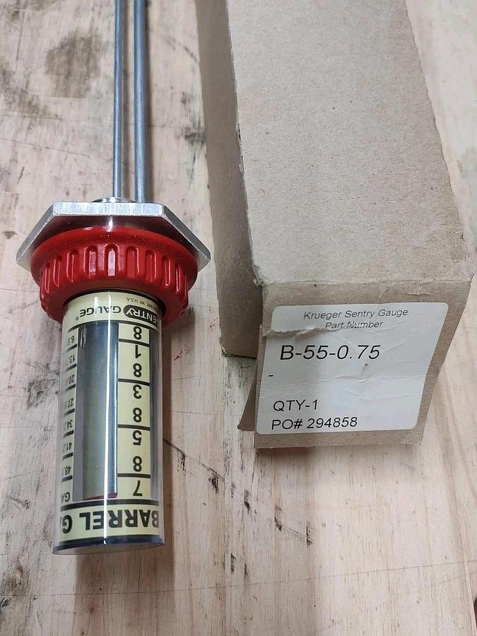 NEW KRUEGER Sentry B-55-0.75 Barrel Liquid Level Gauge For 55 Gal Drum