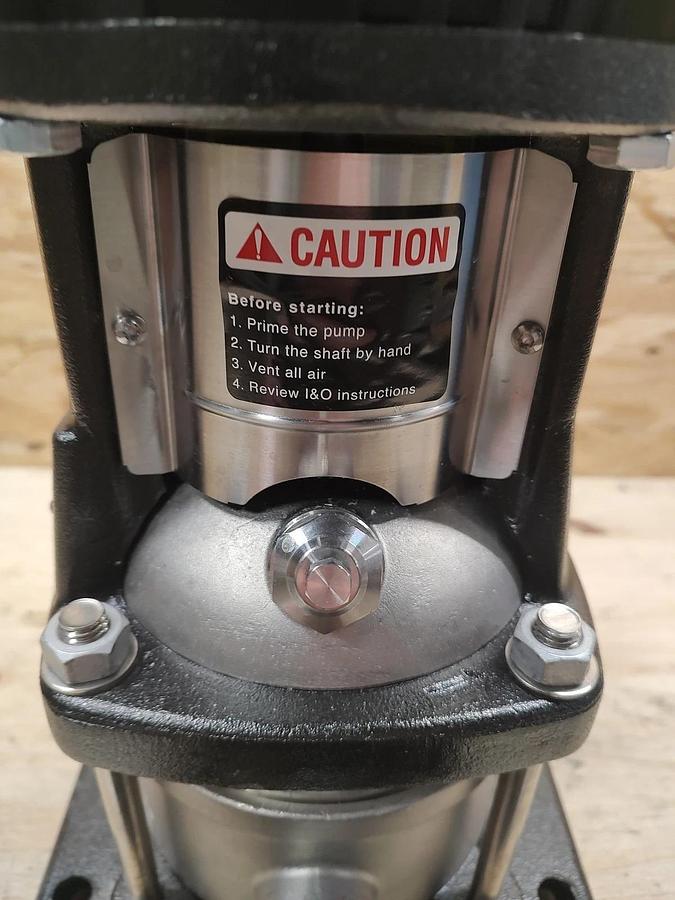 Used USED Grundfos CRN1S-3 A-P-G-E-HQQE Vertical Centrifugal Pump 1.5" 4.8gpm 9991558