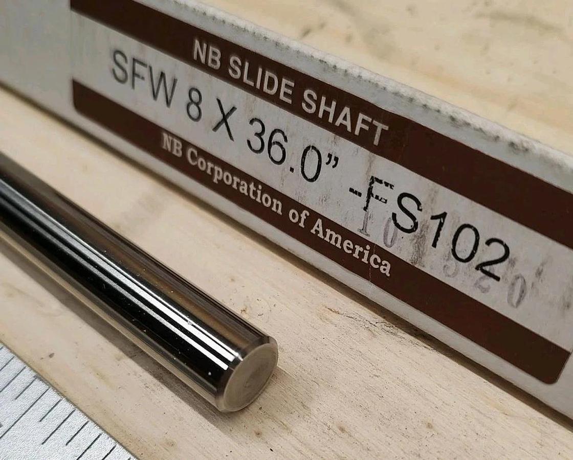NEW Nippon Bearing 1/2"OD Slide Shaft SFW 8 X 36.0"-FS102 Thread 1/4-20 ONE End