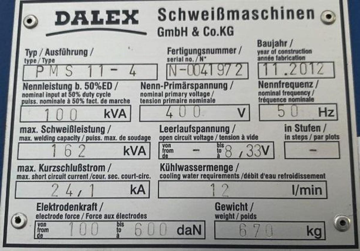 Gebraucht Punktschweißanlage DALEX