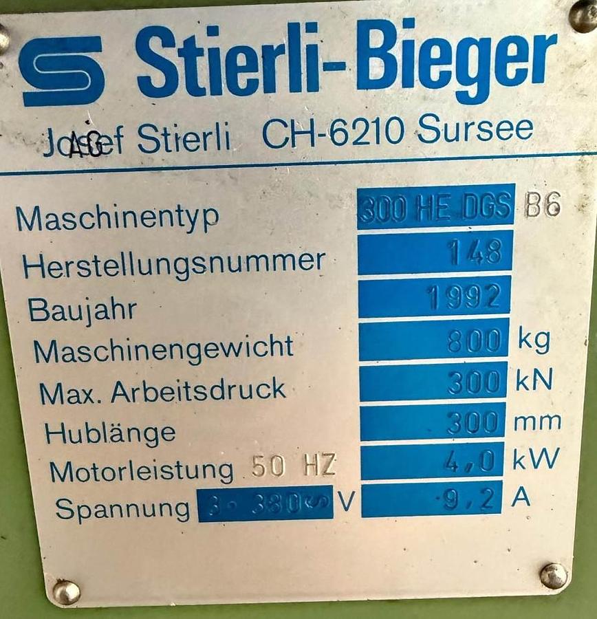 Gebraucht Horizontalbiegemaschine STIERLI