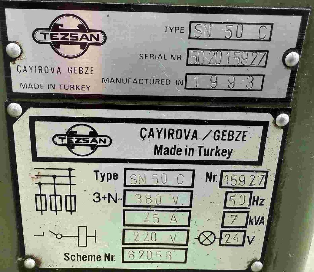 Gebraucht Metallbearbeitungsmaschine   TEZSAN SN 50 C - Leit- u. Zugspindeldrehmaschinen