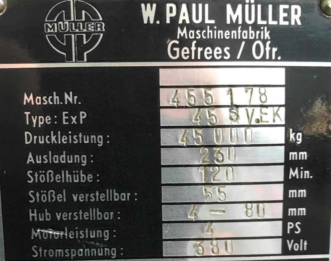 Gebraucht Einständer-Exzenterpresse MÜLLER