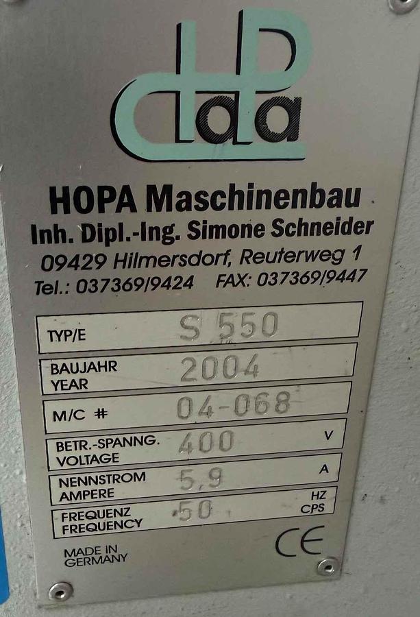 Gebraucht Scheibenschleifmaschine HoPa