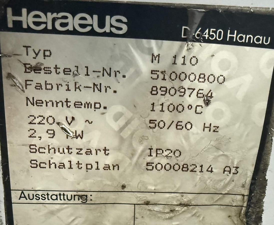 Gebraucht Muffel- bzw. Laborofen HERAEUS