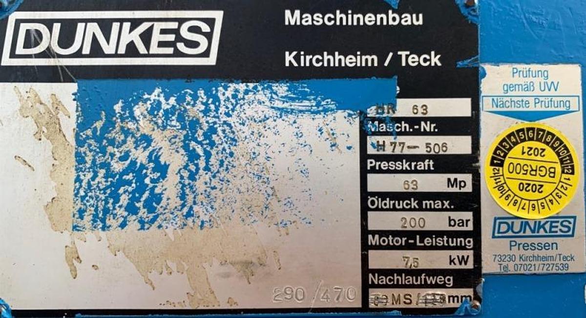 Gebraucht Richtpresse DUNKES