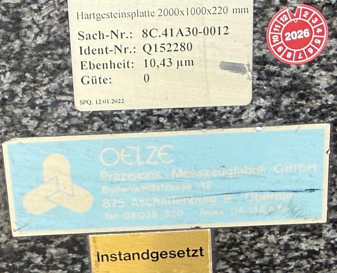 Gebraucht Granitplatte OELZE