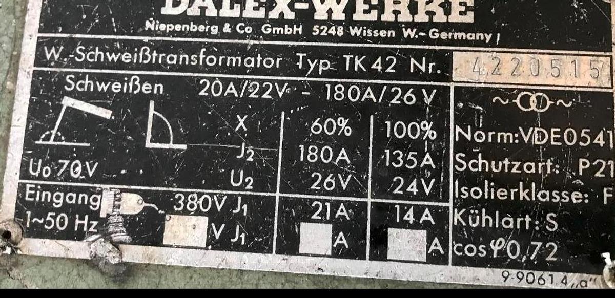 Gebraucht Schweißtransformator DALEX