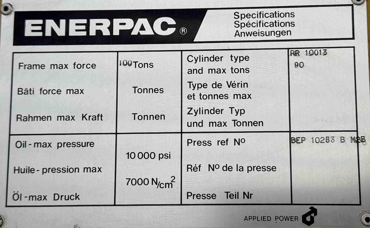 Gebraucht Werkstatt-Rahmenpresse ENERPAC