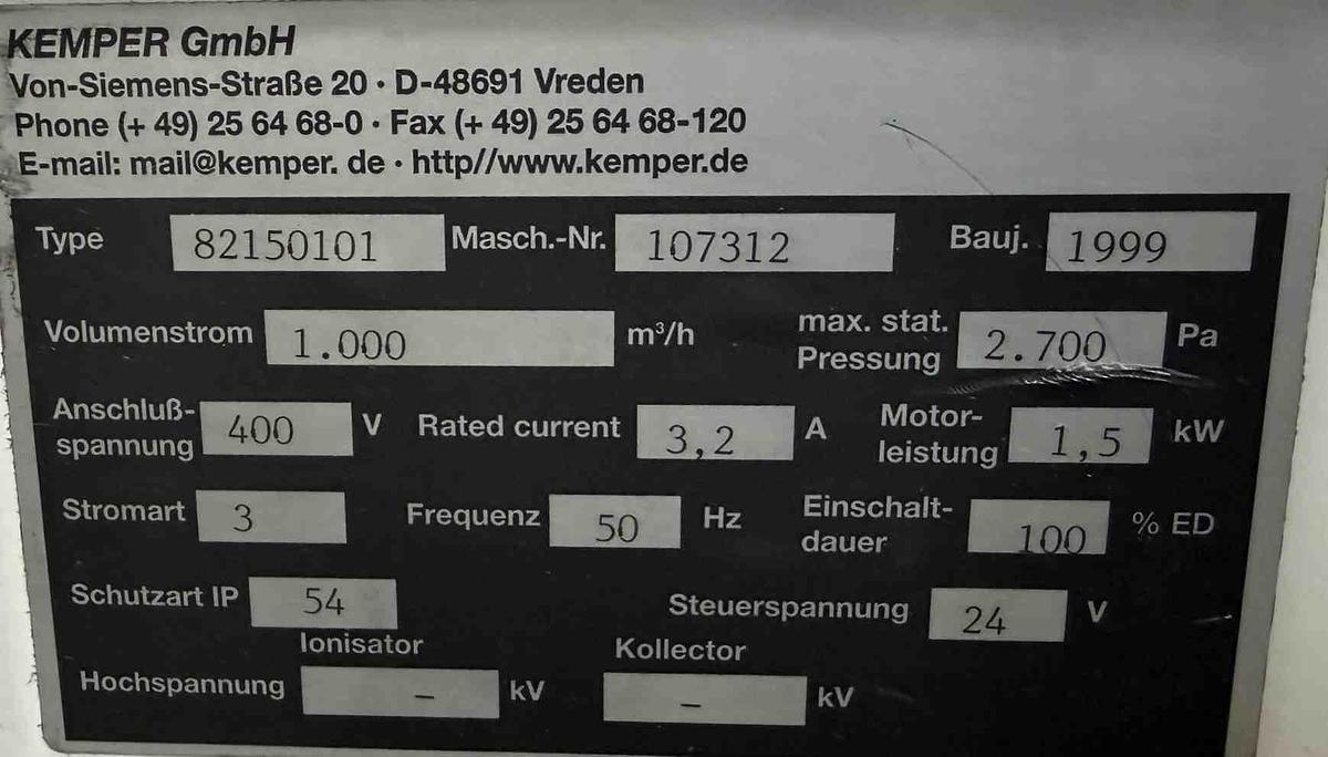 Gebraucht Schweißrauchabsaugung KEMPER