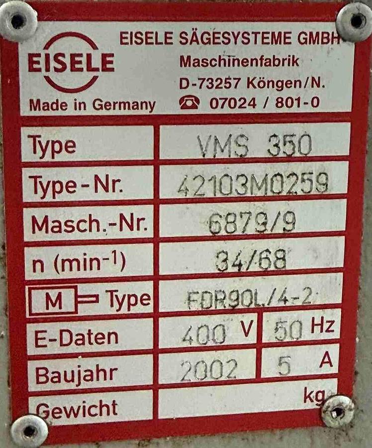 Gebraucht Metallkreissäge BEHRINGER-EISELE