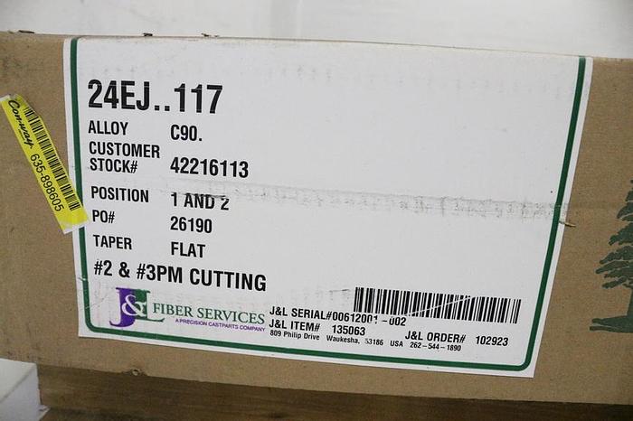 Unused Beloit DD4000 Refiner 24" Diameter Disc Plate Set #32359