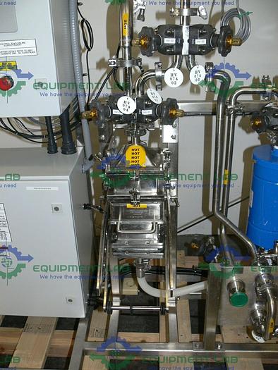 Used ABEC 50 Liter Process Finishing Skid w/ Heat Exchanger, SPX Mixer & Strainer