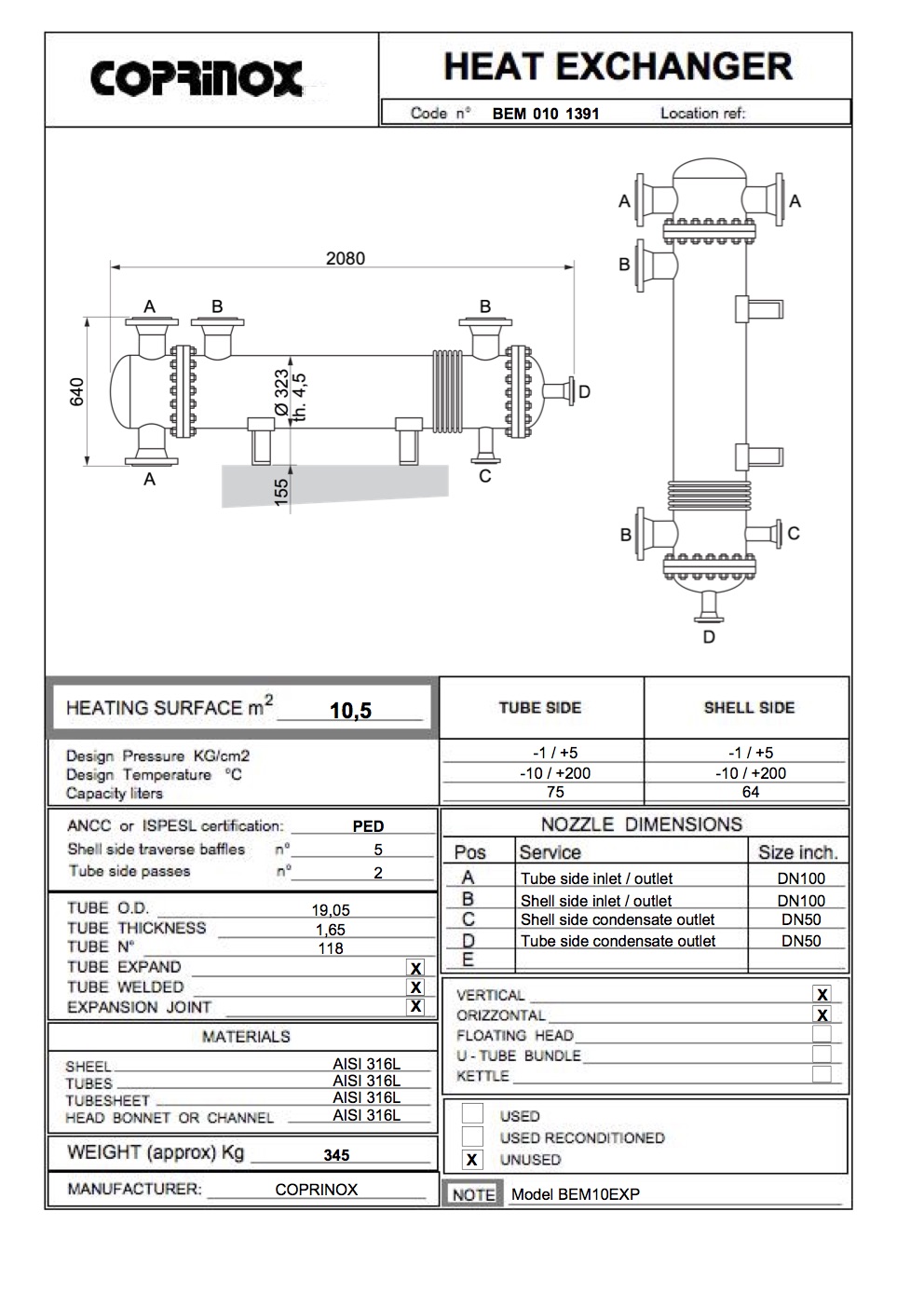 COPRINOX BEM10 BEM10EXP