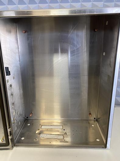 Used Saginaw  SCE-30EL2412SSST 30" x 24" x 12" Stainless Steel Sloped Top Enclosure 4x