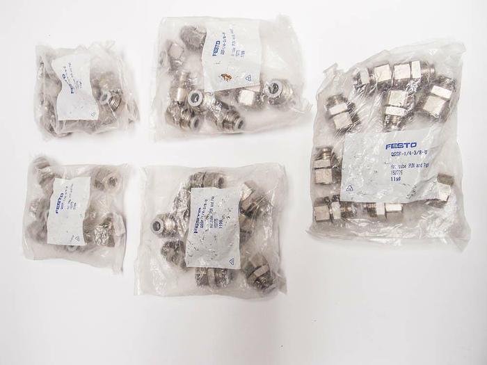 Festo QSSF-1/4-3/8-U Push In Connectors Lot of 68 NEW (3929)